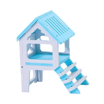 Ξύλινο Σπίτι τσιντσιλά Χάμστερ Φωλιά Σοφίτα Μικρό Ζώο Παίζει Παιχνίδι για κατοικίδια μασώντας