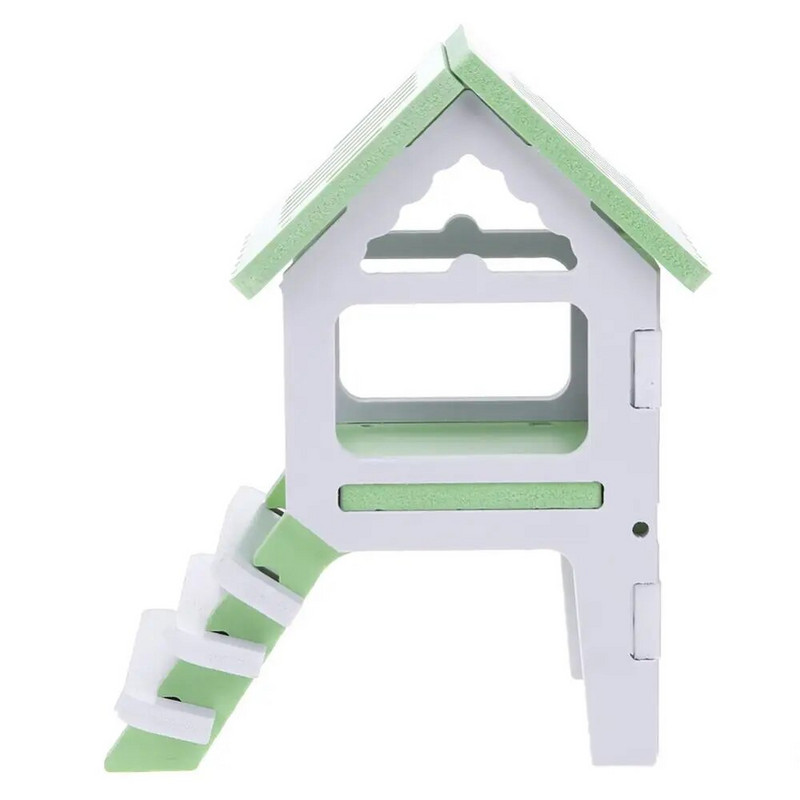 Дървена къща Чинчила Хамстер Гнездо Таван Малко животно Играещо дъвчене Играчка за домашен любимец