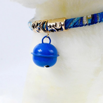Jauna kaķa zvana kakla siksna kaķis vintage stila suns truša kaķēna kaklasiksna izvelkama japāņu stila vēja zvana kakla siksna bohēmiski mājdzīvnieku piederumi