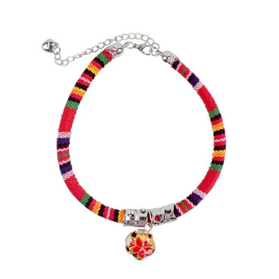 Jauna kaķa zvana kakla siksna kaķis vintage stila suns truša kaķēna kaklasiksna izvelkama japāņu stila vēja zvana kakla siksna bohēmiski mājdzīvnieku piederumi