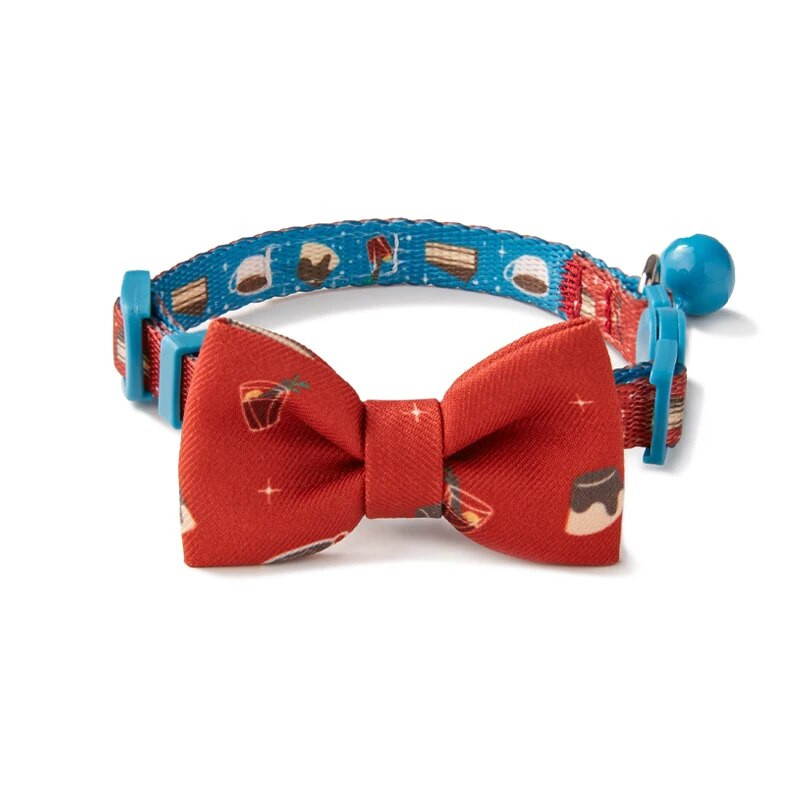 Нашийник за котка с папийонка и предпазна катарама със звънец, регулируеми аксесоари за нашийник за домашни любимци