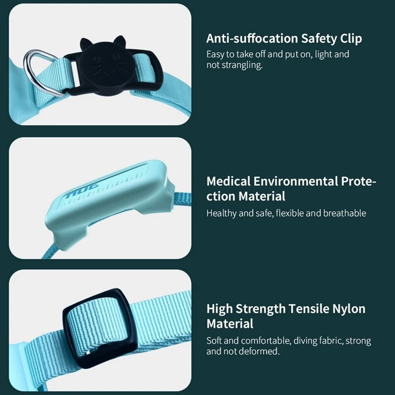 Гайка Водоустойчив Bluetooth GPS Локатор за домашни любимци Анти-загубен нашийник Куче Котка Интелигентно позициониране Тракер Позициониране Проследяване Локиране