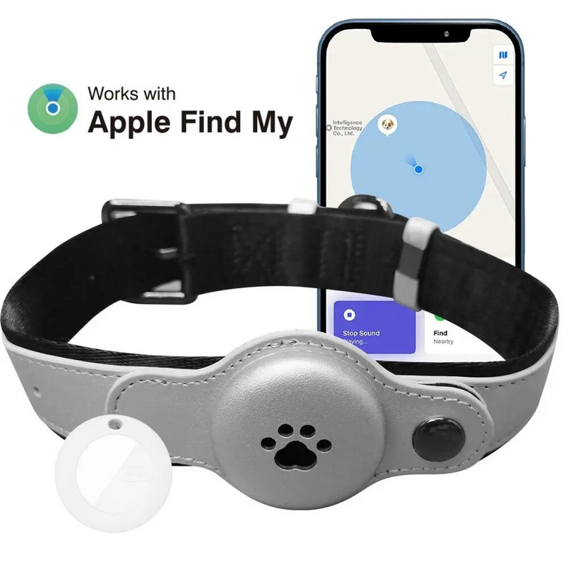 Местоположение на домашен любимец Съвместим за IOS устройство Без месечна такса Етикет за GPS проследяване в реално време Регулируема каишка Водоустойчив