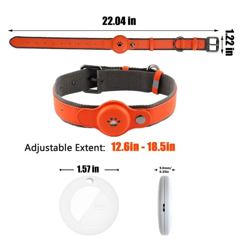 Местоположение на домашен любимец Съвместим за IOS устройство Без месечна такса Етикет за GPS проследяване в реално време Регулируема каишка Водоустойчив