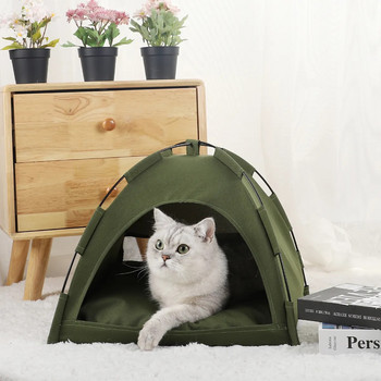 Σκηνή για κατοικίδια Κρεβάτι Γάτες Προμήθειες Σπιτιού Προϊόντα Αξεσουάρ Ζεστά μαξιλάρια Έπιπλα Καναπές Καλάθι Κρεβάτια Χειμερινά Clamshell Kitten Tents Cat