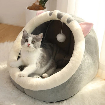 Σκηνή κατοικίδιων κατοικίδιων ζώων Cave κρεβάτι για γάτες Μικρά σκυλιά Αυτοθερμαινόμενη σκηνή για γάτες Καλύβα για κρεβάτι γάτας Άνετο κρεβάτι για κατοικίδια ζώα ύπνου Πτυσσόμενο αφαιρούμενο πλενόμενο