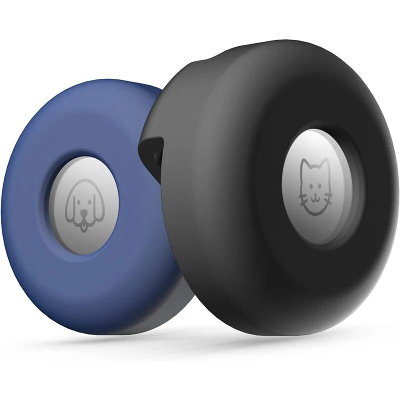 1 бр. За калъф за Apple Airtag, нашийник за куче, котка, GPS търсач, цветен, светещ защитен силиконов калъф за калъф за проследяване на Apple Air Tag Tracker