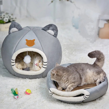 2023 Deep Sleep Comfort στο χειμερινό κρεβάτι γάτας Μικρό ματ Καλάθι για προϊόντα σπιτιών γάτας Σκηνή κατοικίδιων ζώων Άνετα κρεβάτια για γάτες σε σπήλαιο εσωτερικού χώρου για σκύλους