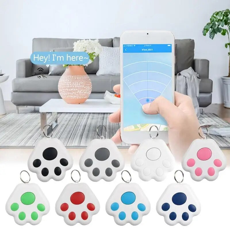 GPS тракер за кучета с форма на котешки нокът GPS устройство за проследяване на кучета с дълъг режим на готовност Безжичен търсач за телефон Проследяване на предмети в реално време за локализиране