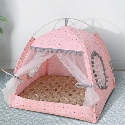 Kaķu gulta Salokāmi kaķi Telts Suņu Māja Gulta Kaķēns Suņu Grozu Gultas Jauki Kaķu Mājas Mājas Spilveni Mājdzīvnieku audzētavas Produkti Sweet Princess