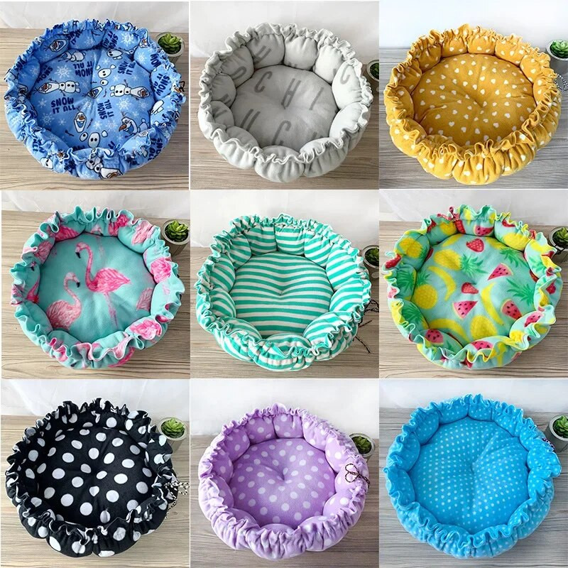 Кучешко легло Малки средни кучета Възглавница Мека памучна зимна кошница Топъл диван Къща Котешко легло за кучета Аксесоари Зоотовары