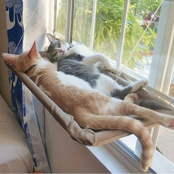 Αιώρα για κατοικίδια κατοικίδια Κρεμαστό κρεβατάκι για γάτες Γάτες Σπίτι Κρεβάτι Γατάκι Πλαίσιο αναρρίχησης Sunny Window Seat Nest Bearing 20kg Αξεσουάρ για κατοικίδια