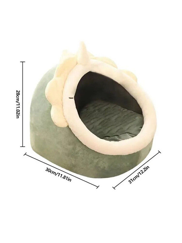 Котешко легло Миеща се пещерна подложка за малки плюшени кучета с подвижно легло за котка и къща Подходящо за всички сезони Гнезда за животни