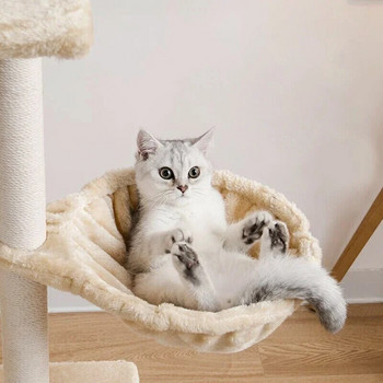 Ανταλλακτικό σκελετού αναρρίχησης γάτας Ζεστή ζεστή βελούδινη φωλιά καλαθιού γατούλας Αξεσουάρ σκελετού αναρρίχησης γάτας Μαλακή φωλιά