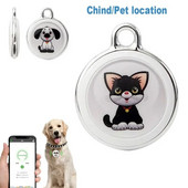 Ūdensnecaurlaidīgs GPS izsekotājs GPS kaķis Android un bez abonēšanas Bluetooth viedie tagi Find My Pet Dog IOS Anti-Lost Finder Device