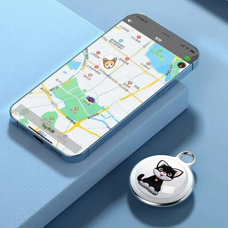 Водоустойчив Gps тракер Gps Cat Android и без абонамент Bluetooth Smart Tags Find My Pet Dog IOS Anti-Lost Finder Device