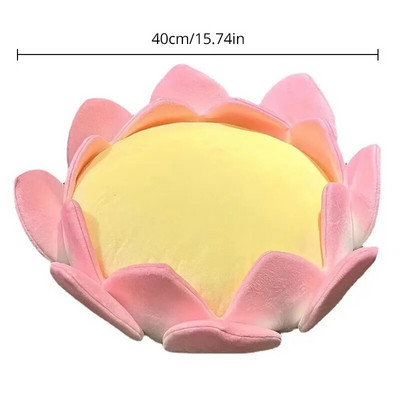 1db aranyos rajzfilm Lotus Cat Nest csúszásmentes puha kényelmes macskaágy macska kanapéágy levehető macska szőnyeg párna