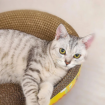 Γάτα ξύσιμο σανίδα προστασίας επίπλων λείανση με νύχια παιχνίδια οβάλ κυματοειδές χαρτί ανθεκτικό στη φθορά Cat Nest Προμήθειες για γάτες
