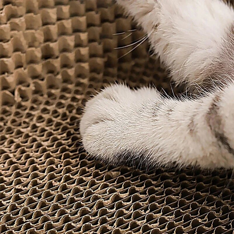 Дъска за надраскване на котки, защита на мебели, шлифоващи играчки с нокти, овална гофрирана хартия, устойчива на износване котешко гнездо, консумативи за котки, котешко легло