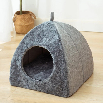 Σπίτι κρεβατιού γάτας για εσωτερικούς χώρους Χειμώνα Ζεστό βαθύ ύπνο Καλάθι κατοικίδιων ζώων Άνετο μικρό χαλάκι για μικρό σκύλο Αξεσουάρ γατάκι