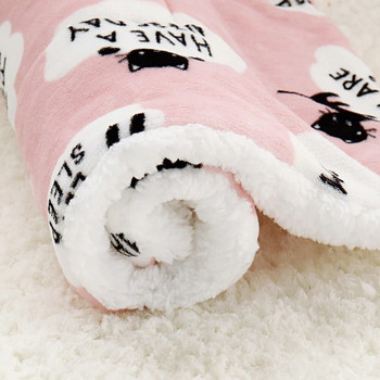 Μαλακό πατάκι γάτας Μαλακό βαμβακερό στρώμα για σκύλους γάτες Στρώμα ύπνου Ζεστό χειμωνιάτικο κατοικίδιο κατοικίδιο χαλάκι χοντρό ρείθρο για μικρά μεγάλα σκυλιά Γάτες ροζ