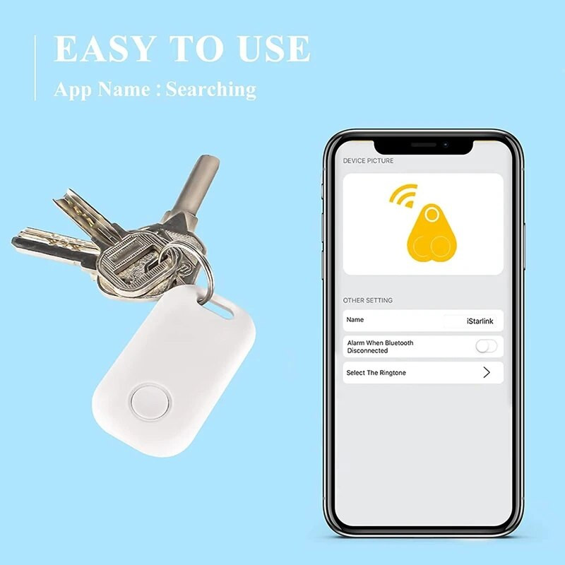 4 PCS черно-бял локатор за ключове, Bluetooth тракер за ключове, домашни любимци, портфейли и ученическа чанта, интелигентни тракери за намиране на ключове