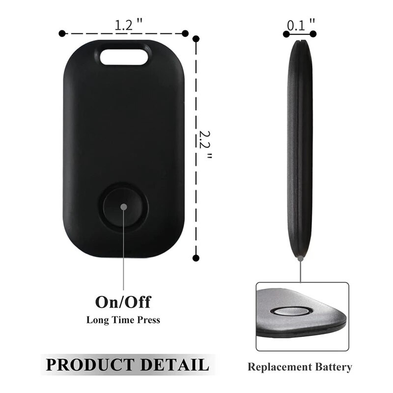 4 PCS черно-бял локатор за ключове, Bluetooth тракер за ключове, домашни любимци, портфейли и ученическа чанта, интелигентни тракери за намиране на ключове