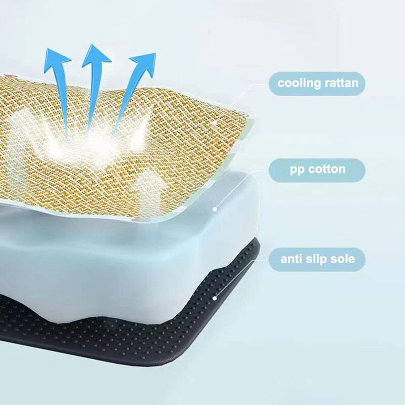 MADDEN Summer Cat Bed Леко дишащо Pet Rattan Mat Котешко гнездо Mat Ice Nest Dog Bed Cat Cool Nest Малки кучета