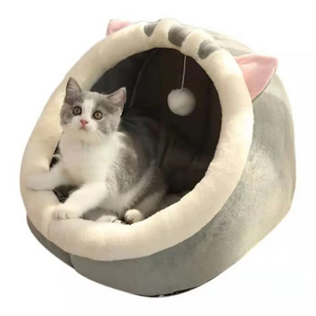 Κρεβάτι γάτας Deep Sleep Cartoon Κρεβάτι για κατοικίδια Πτυσσόμενο, αφαιρούμενο, πλενόμενο, κρεβάτι για κατοικίδια για μικρό τσαντάκι σκύλου, Cave Cats κρεβάτι