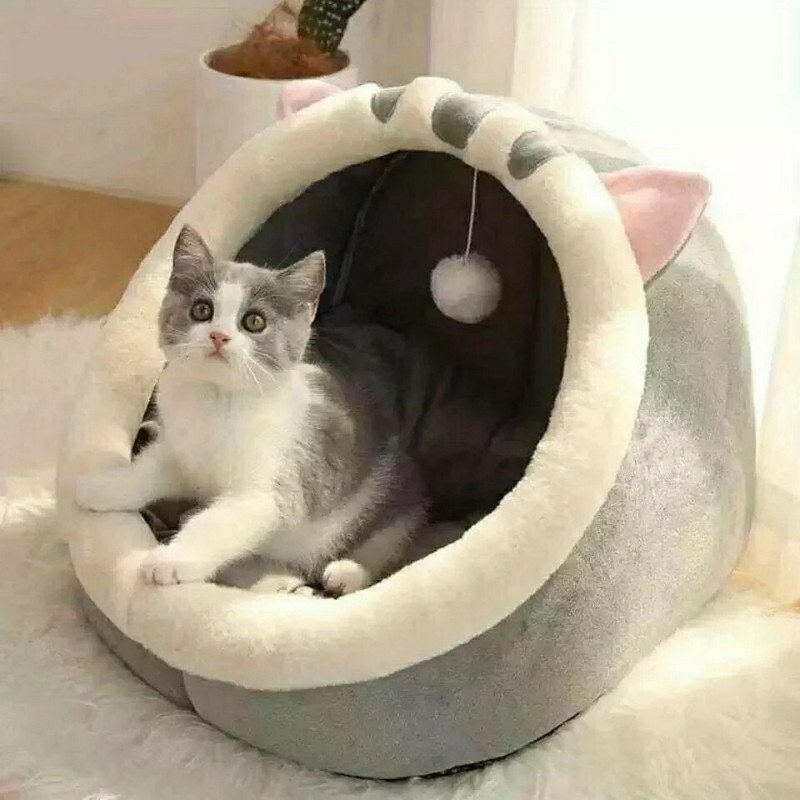 Deep Sleep Cat Bed Cartoon Pet Bed Сгъваемо подвижно миещо се легло за домашни любимци Спално легло за малки кучета Mat Bag Cave Cats Bed