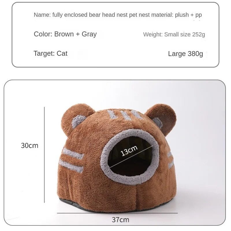 Нов комфорт за дълбок сън през зимата Легло за котка Малка постелка Кошница Малка къща за кучета Продукти Домашни любимци Палатка Уютни пещерни легла Вътрешни Cama Gato