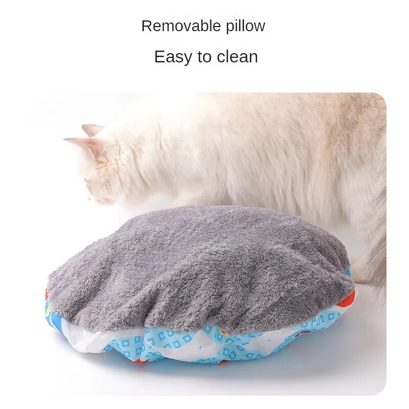 Нов комфорт за дълбок сън през зимата Легло за котка Малка постелка Кошница Малка къща за кучета Продукти Домашни любимци Палатка Уютни пещерни легла Вътрешни Cama Gato