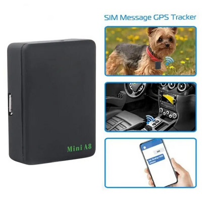 Mini Global Locator A8 Realtime Vehicle Bike Car GSM/ GPRS/ GPS Tracker Tracking（Without Plug）Portable GPS Anti-Lost Alarm