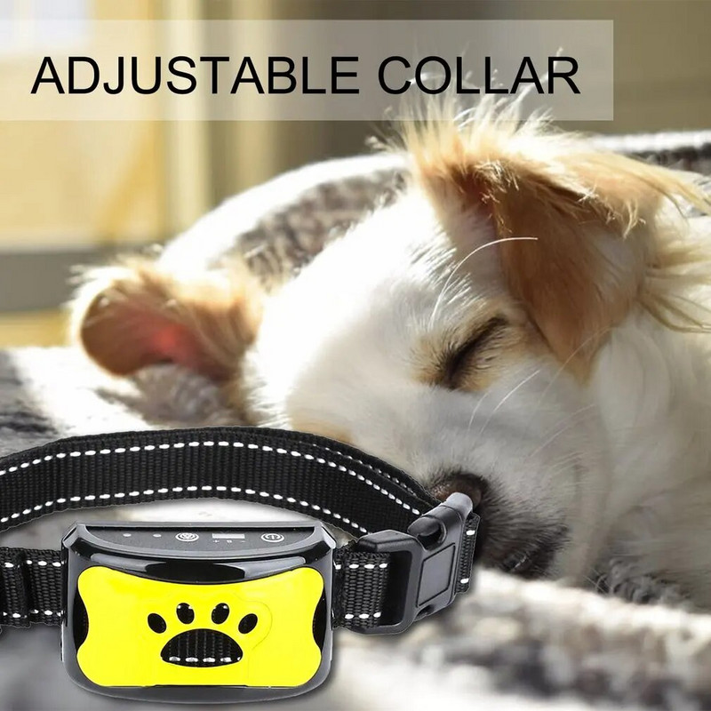 Dropship Pet Dog Anti Barking Device USB Electric Ultrasonic Dogs Training Collar Dog Stop Barking Vibration Anti Bark Collar