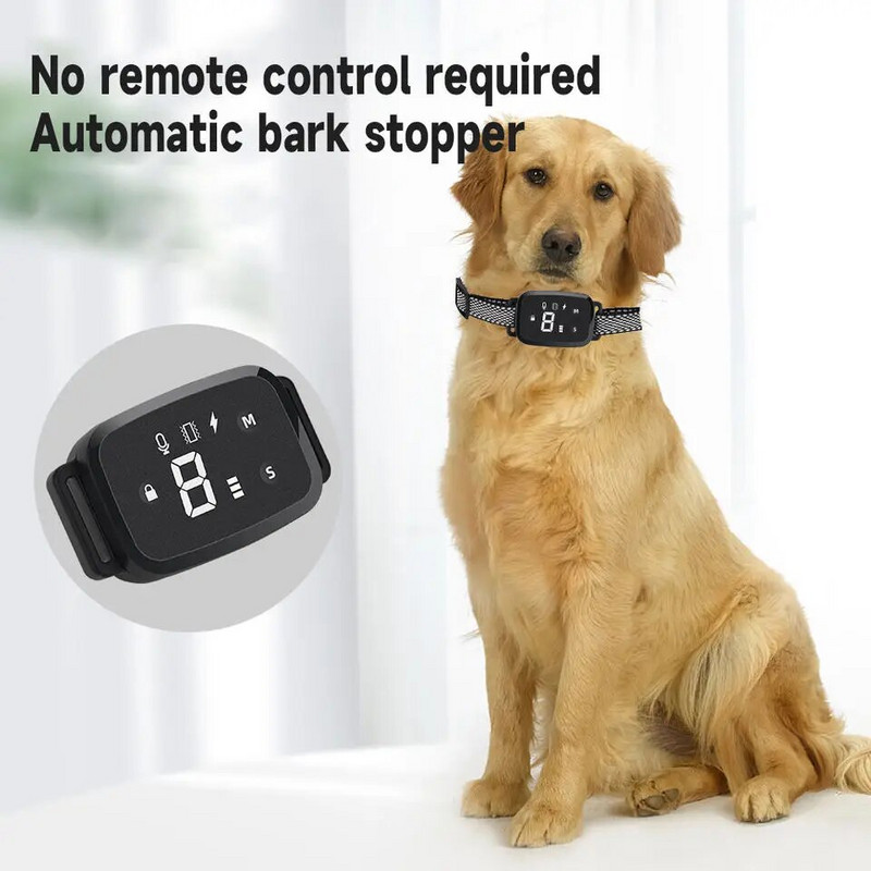 Интелигентен автоматичен продукт за домашни любимци, запушалка за лай, зареждане, водоустойчив нашийник за кучета против лай, нашийник за обучение на кучета, аксесоари за домашни любимци