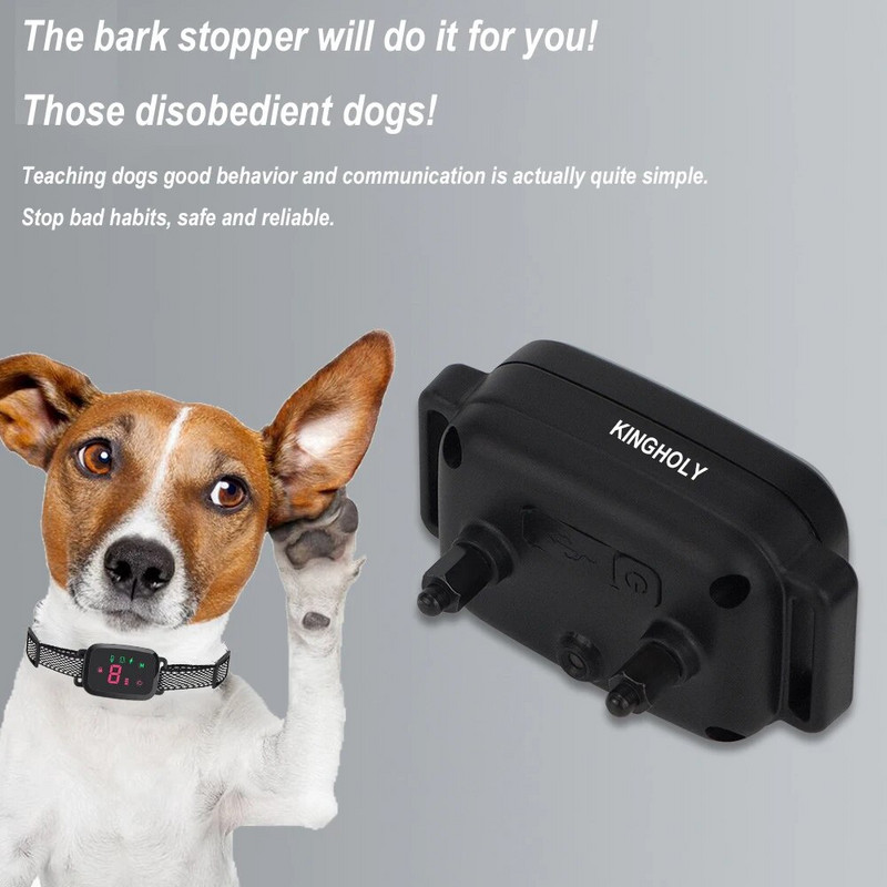 Интелигентен автоматичен продукт за домашни любимци, запушалка за лай, зареждане, водоустойчив нашийник за кучета против лай, нашийник за обучение на кучета, аксесоари за домашни любимци