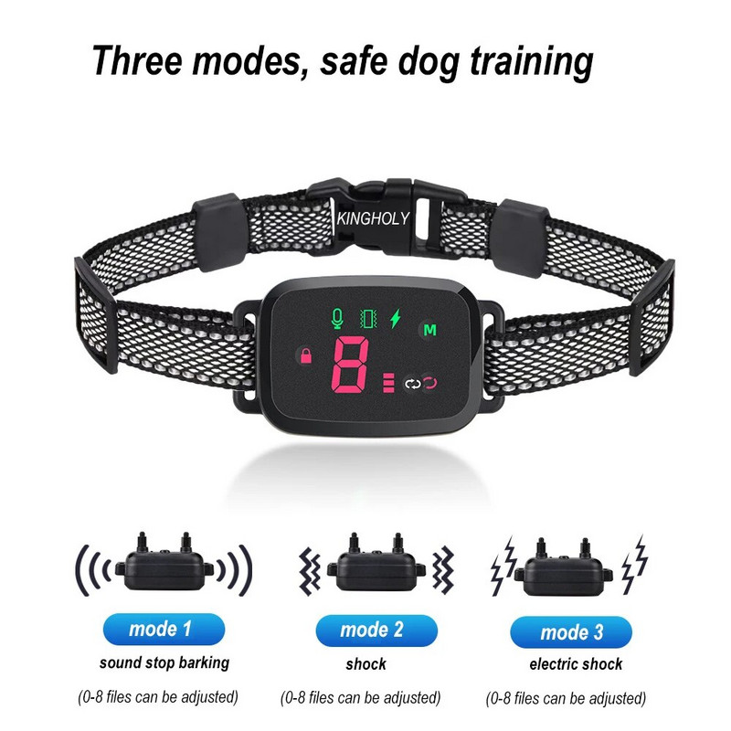 Интелигентен автоматичен продукт за домашни любимци, запушалка за лай, зареждане, водоустойчив нашийник за кучета против лай, нашийник за обучение на кучета, аксесоари за домашни любимци