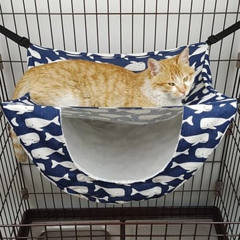 Κρεμαστή αιώρα για γάτες για κατοικίδια Παιχνίδια κούνιας κατοικίδιων σπιτιών ύπνου Διπλό στρώμα Προμήθειες για κατοικίδια για γάτες Κουνέλια Χάμστερ Κουνάβια Πατάκια κρεβατιού