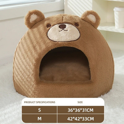 HOOPET Cats House Kutyaágy Beltéri hálóágy Puha macskabarlang Téli meleg cicafészek kiskutya kennel kisállattermékek