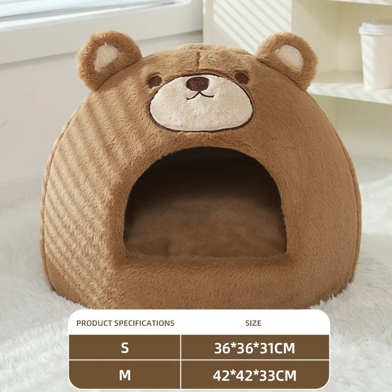 HOOPET Cats House Dogs Bed Indoor Sleeping Bed Soft Cat Cave Winter Warm Kitten Nest Puppy Kennel Pet Products