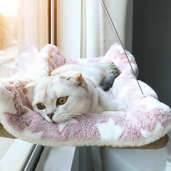 Сладки висящи легла за домашни любимци, носещи 20 кг котка, слънчев прозорец, стойка за седалка, хамак за домашни любимци, удобна котка, легло за домашни любимци, рафт, седалка, легла