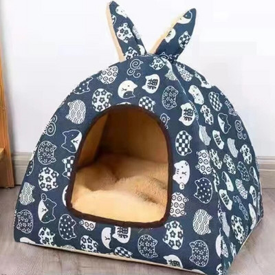Four Seasons Pet Nest Bracket Den Téli Meleg Kutya Macska Fészek Mongol táska Kivehető Mosható Teddy Pet House cica kiskutya villa