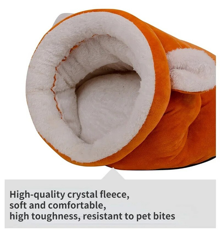 Затворена котешка тоалетна топла домашна котка спален чувал коте кученце удебелена къща зима малко куче полузатворено легло консумативи за домашни любимци