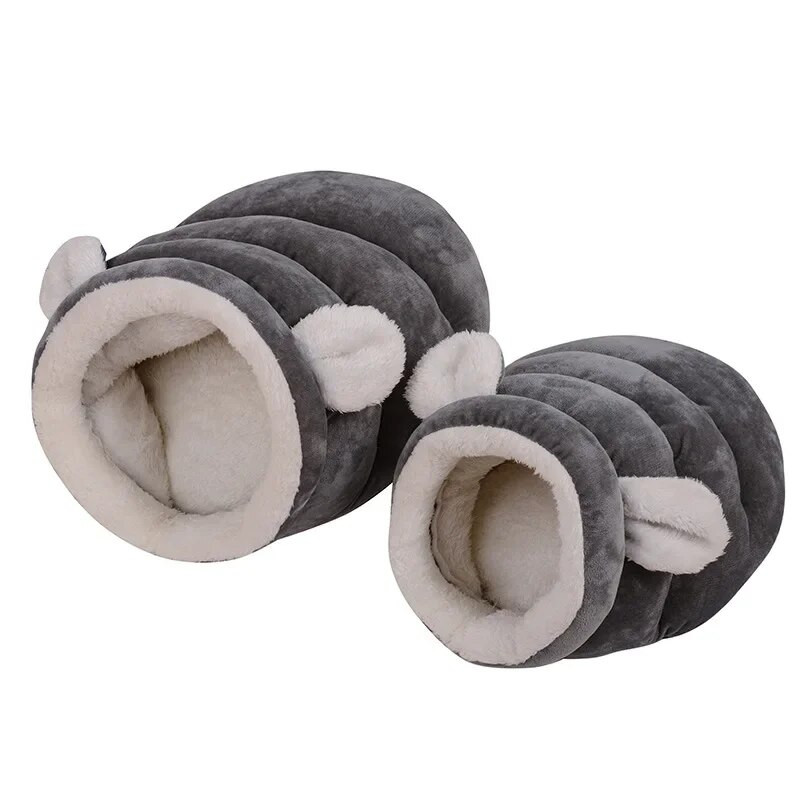 Затворена котешка тоалетна топла домашна котка спален чувал коте кученце удебелена къща зима малко куче полузатворено легло консумативи за домашни любимци