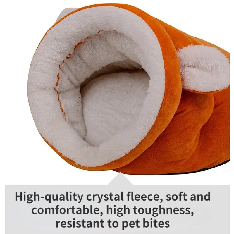 Затворена котешка тоалетна топла домашна котка спален чувал коте кученце удебелена къща зима малко куче полузатворено легло консумативи за домашни любимци