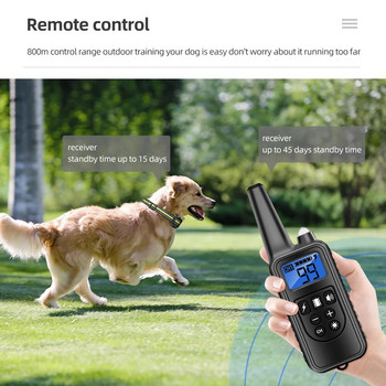 800m електрическо обучение на кучета Colla Shocker Устройство против лай Дистанционно управление Водоустойчиво акумулаторно за всички размери кучета
