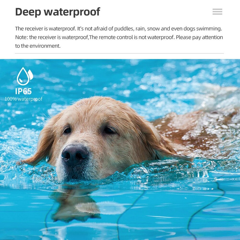 800m електрическо обучение на кучета Colla Shocker Устройство против лай Дистанционно управление Водоустойчиво акумулаторно за всички размери кучета