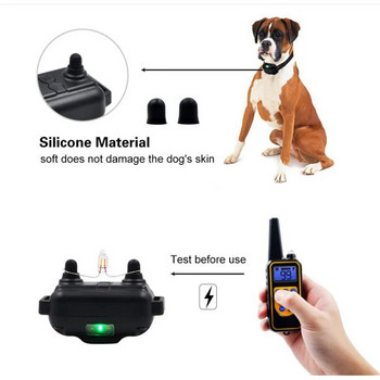 Електрически нашийник за обучение на кучета Водоустойчив акумулаторен домашен любимец с дистанционно управление с LCD дисплей за всички размери нашийници против лаене 40% отстъпка