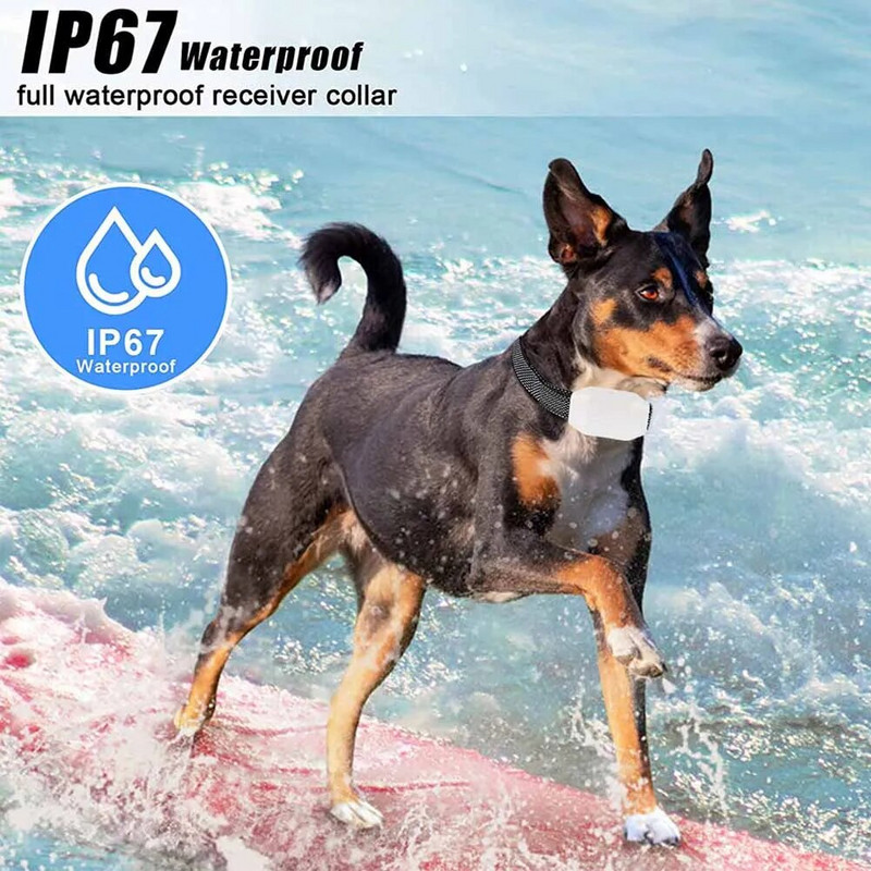 800M електрически нашийник за обучение на кучета, акумулаторен нашийник против лай, дистанционно управление, звуков вибрационен шок за малки/средни/големи кучета