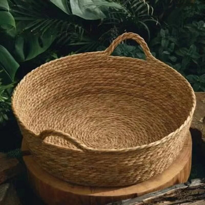 Cat Gog ágy rattan négy évszakos macskaágy Nyári Cool Nest Pet Cat kellékek Cattail Woven House Nest Cama De Mimbre Para Mascotas